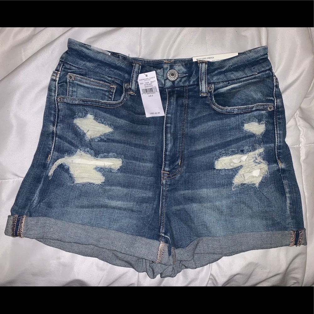 NWT AE American Eagle curvy high rise shorts sz 6